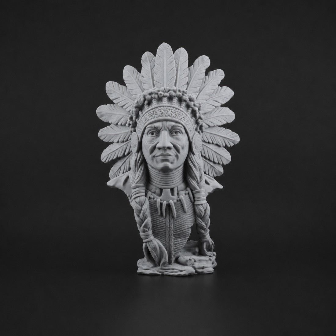 Native Bust in Gray finish