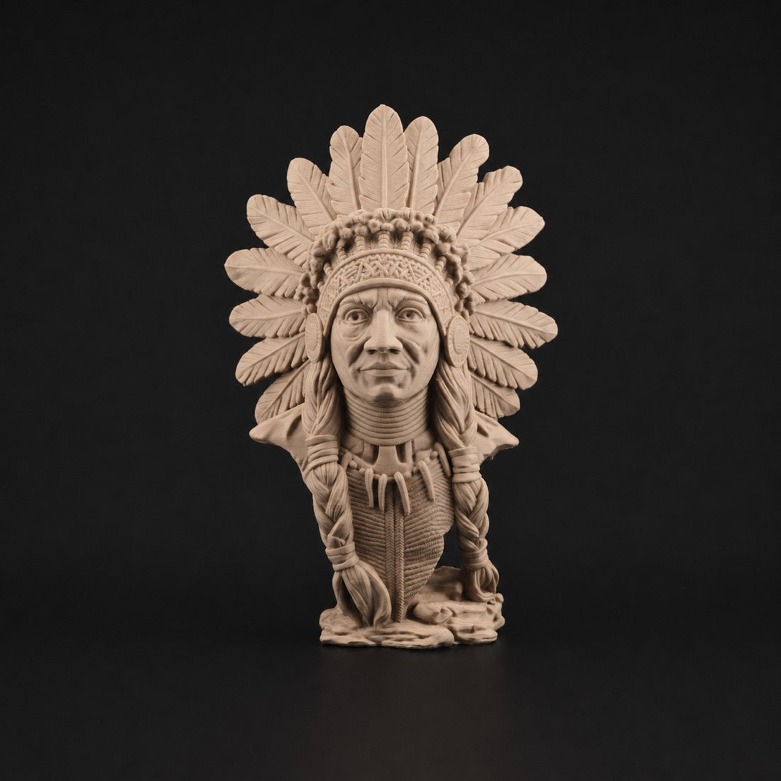 Native Bust in Matte Beige finish