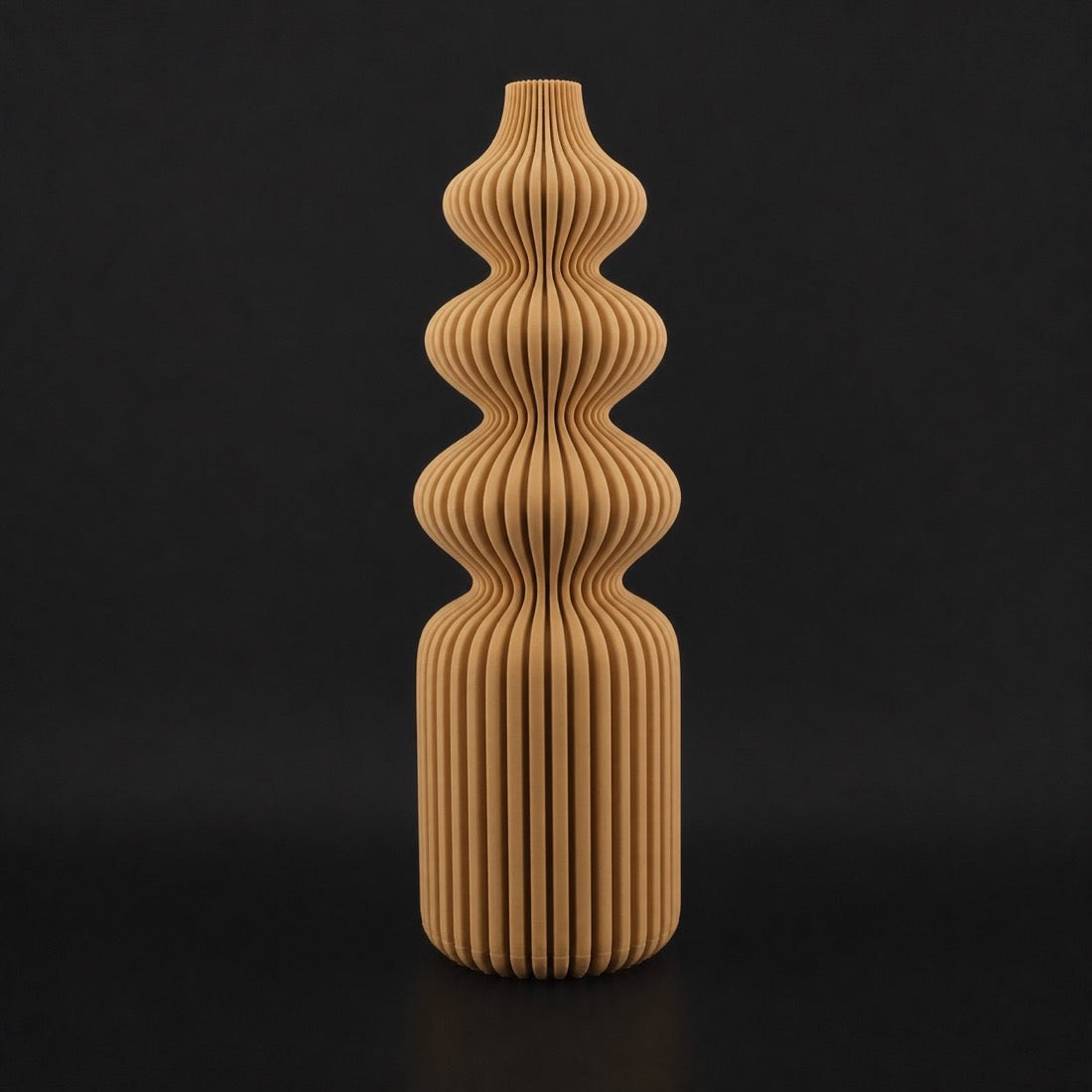 Nordic Vase in Caramel finish