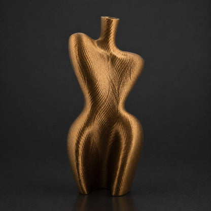 Organic Curved Vase bronze