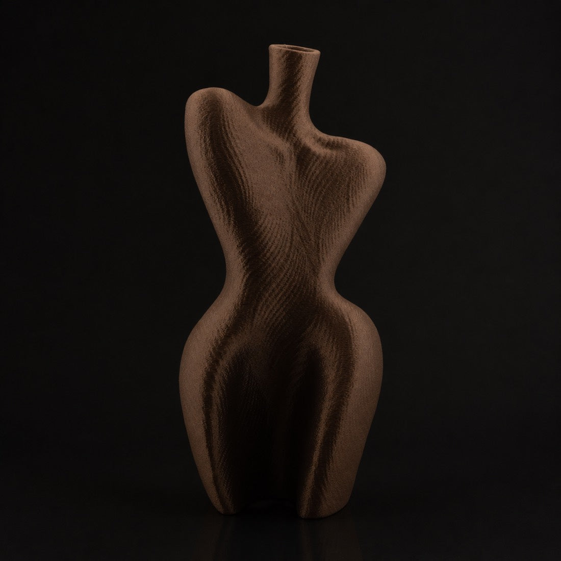 Organic Curved Vase cocoa-brown