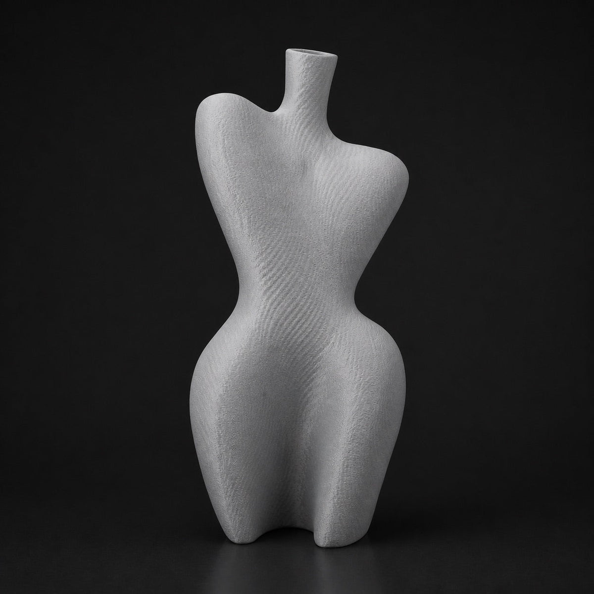 Organic Curved Vase Gray
