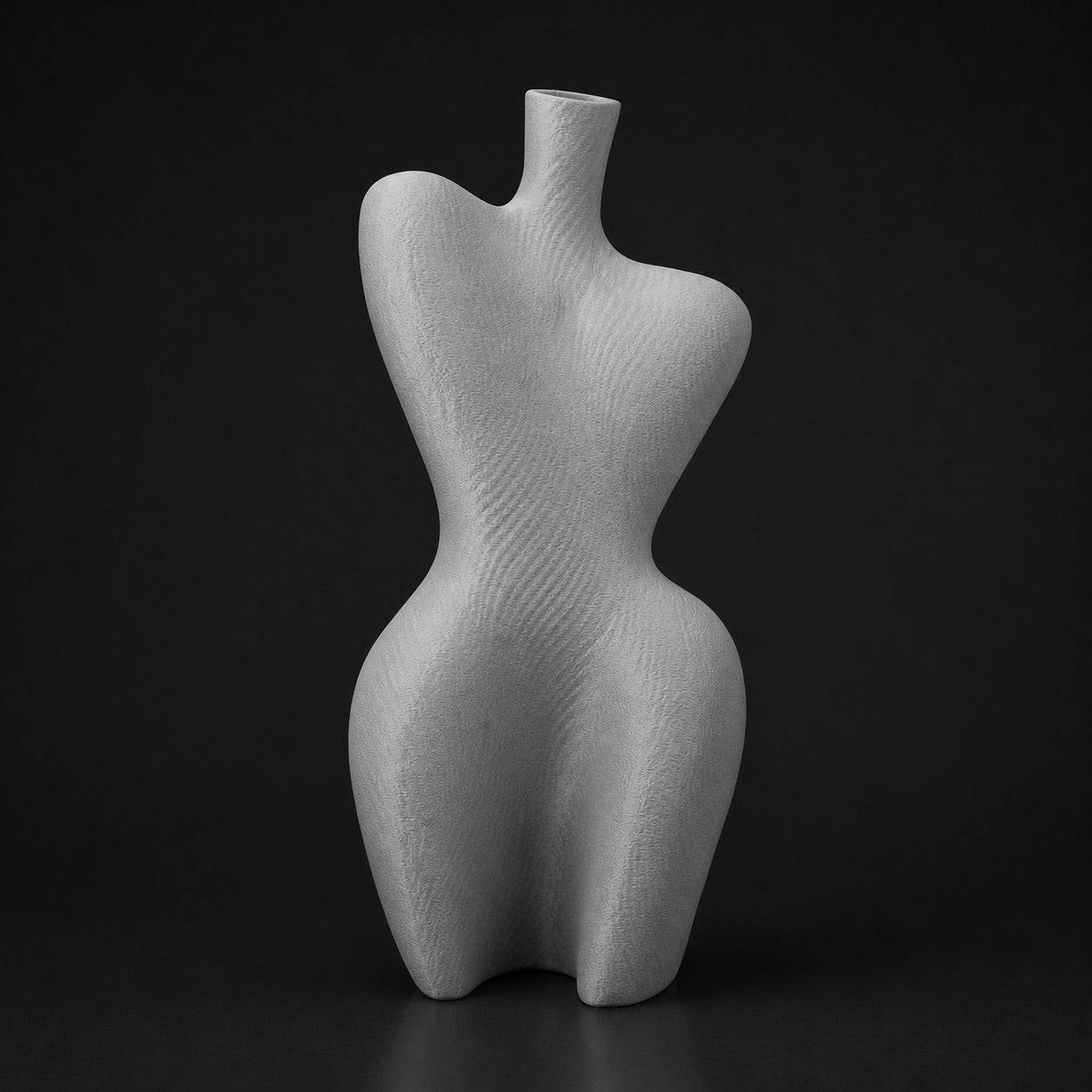 Organic Curved Vase gray