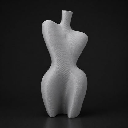 Organic Curved Vase gray