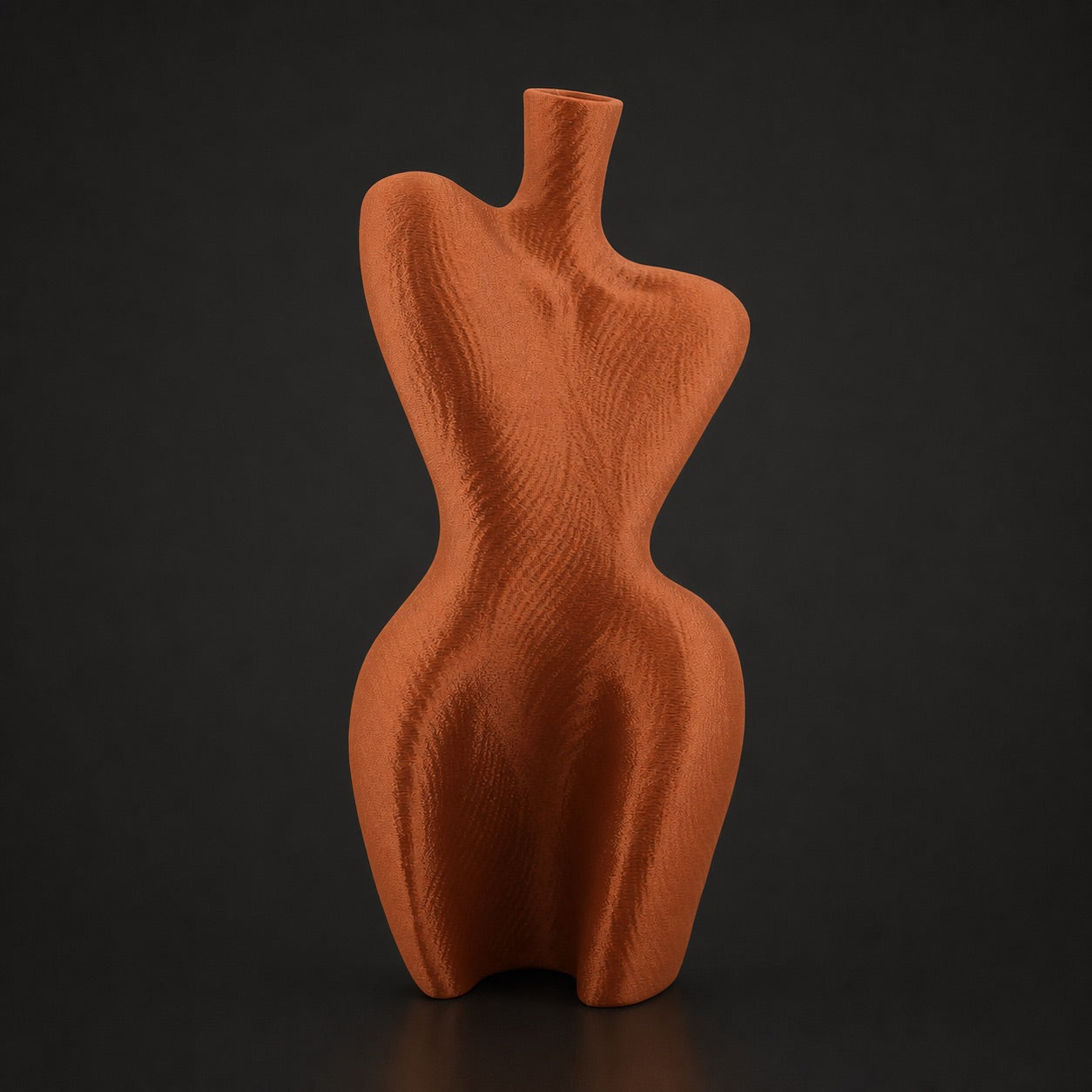 Organic Curved Vase terracotta
