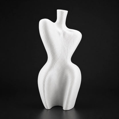Organic Curved Vase white