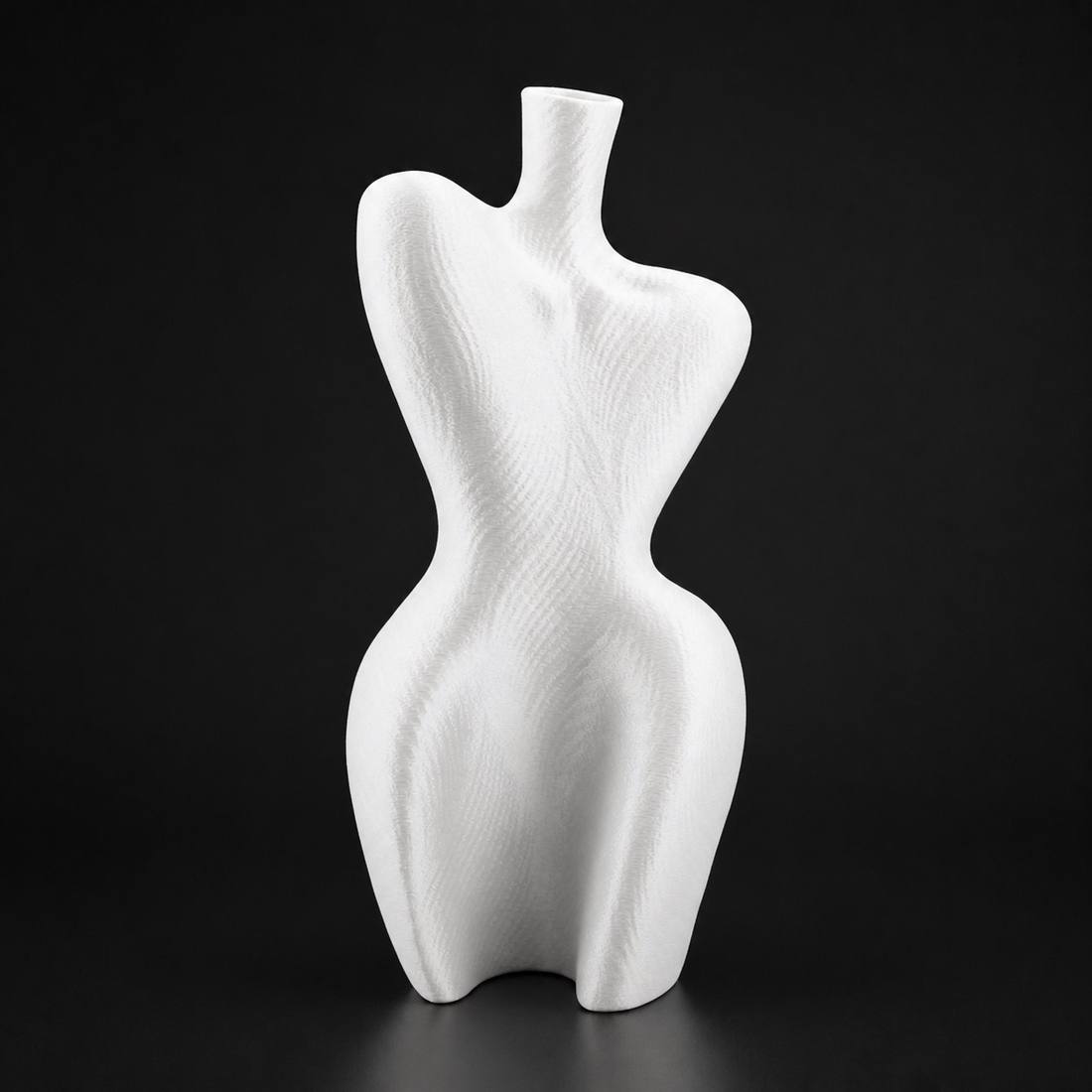 Organic Curved Vase White