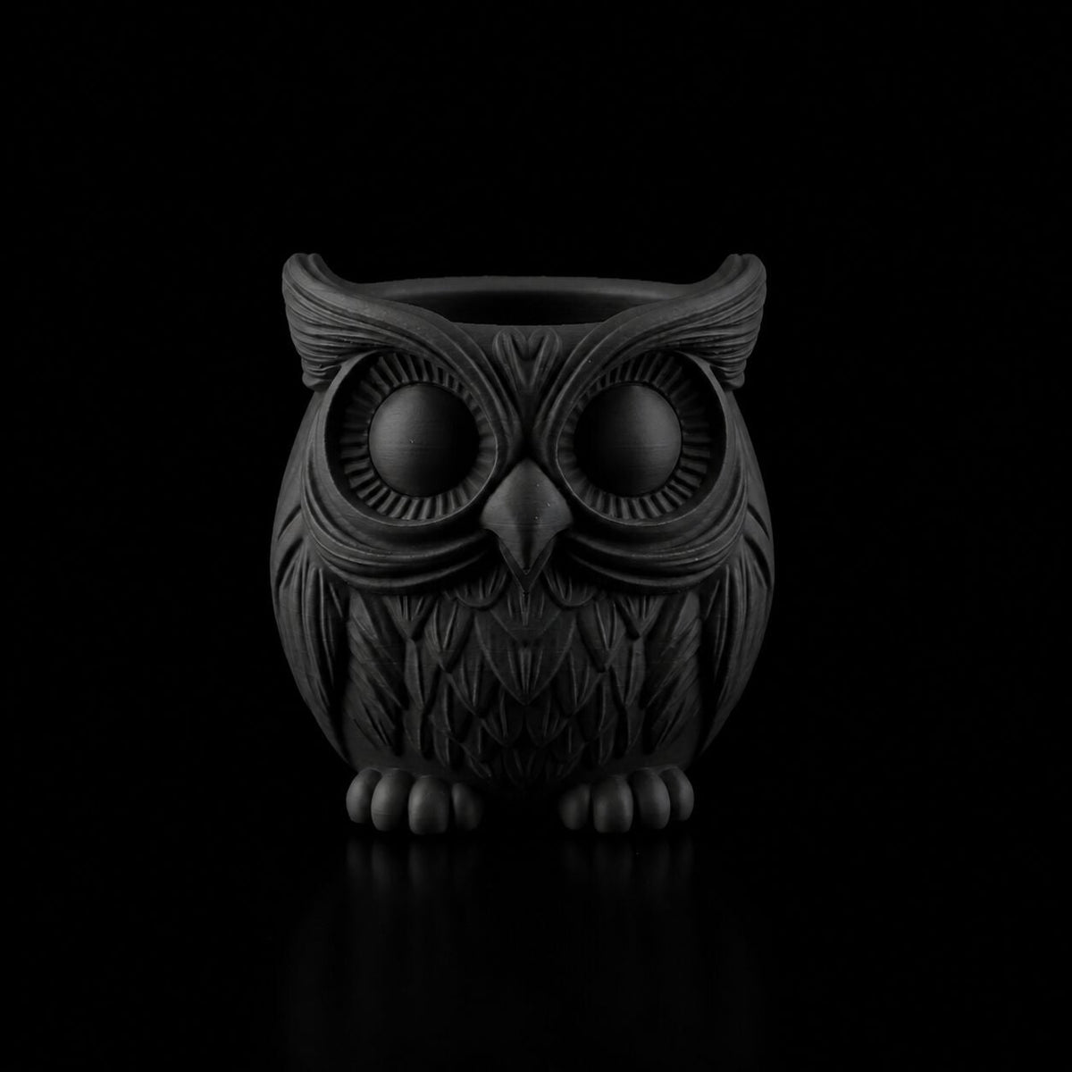 Owl Pen Holder 2 in Black