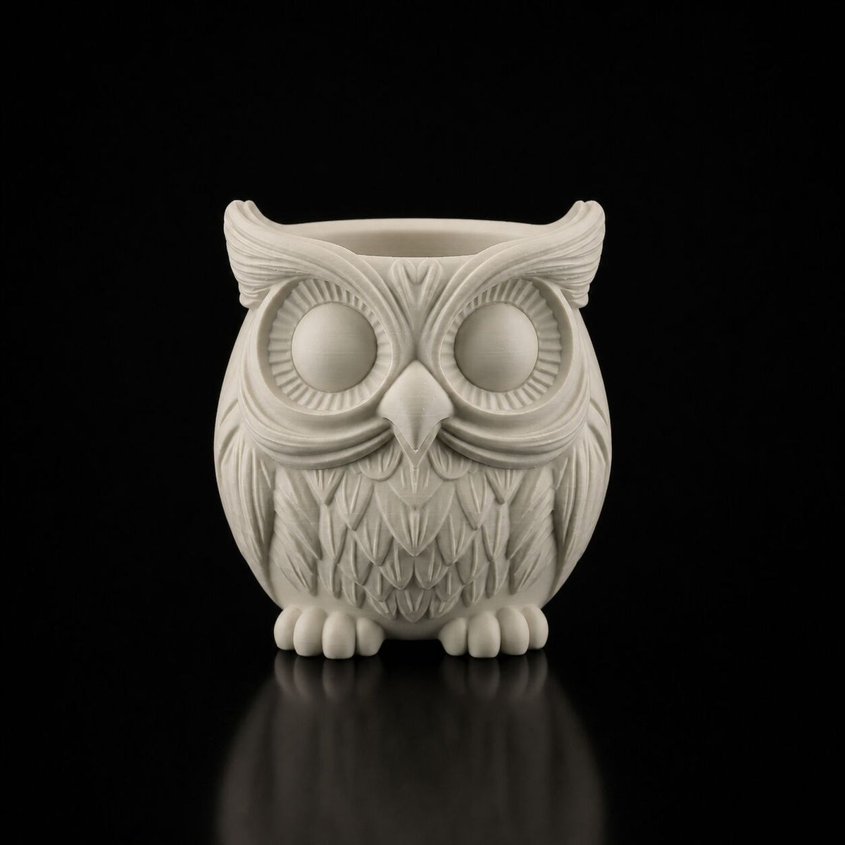 Owl Pen Holder 2 in Bone White