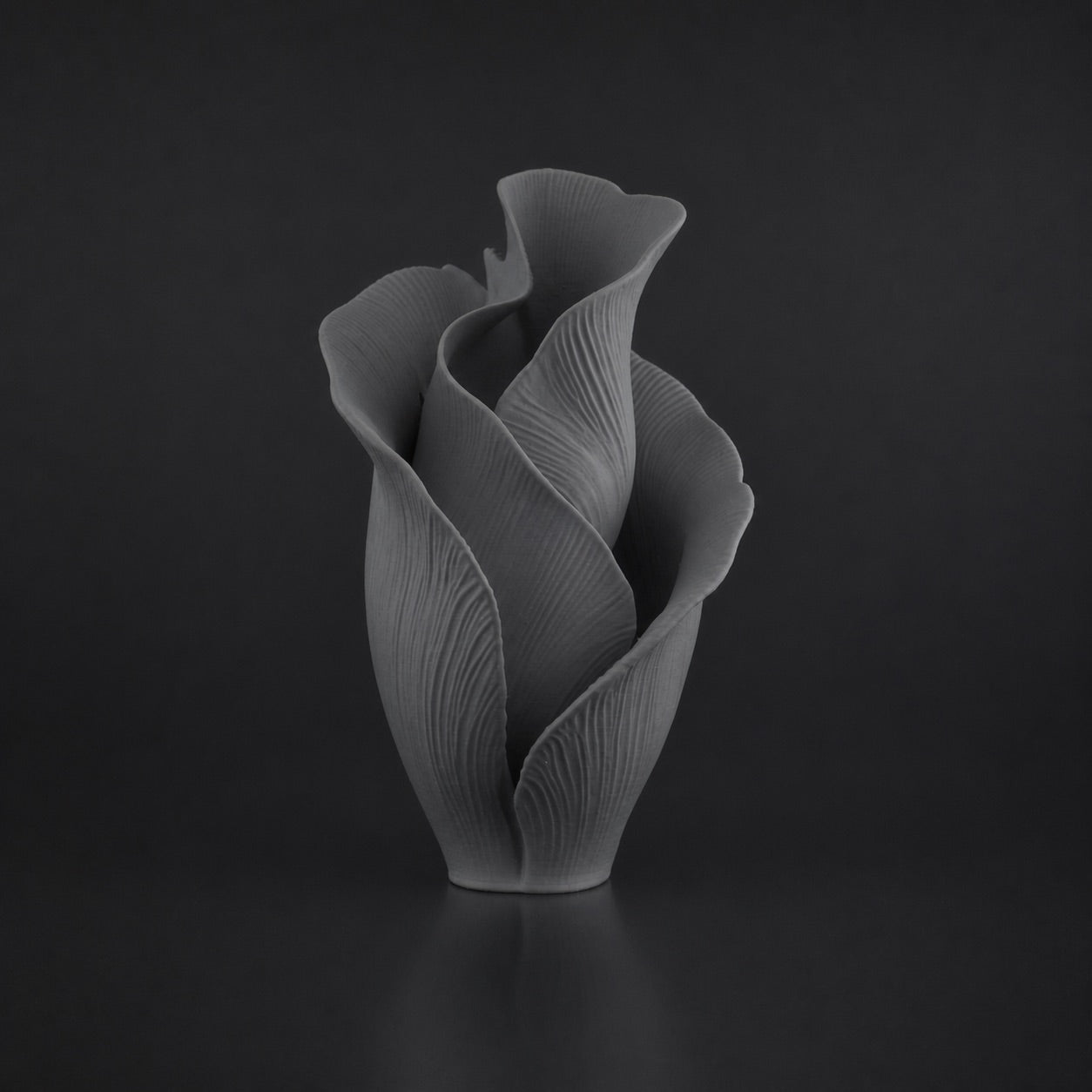 Petal Sculpture Ashen Concrete