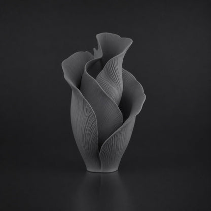 Petal Sculpture Ashen Concrete
