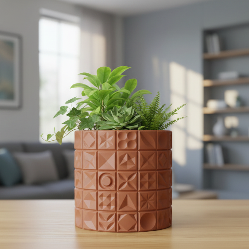 Tile Mosaic Plant pot (Only pot)