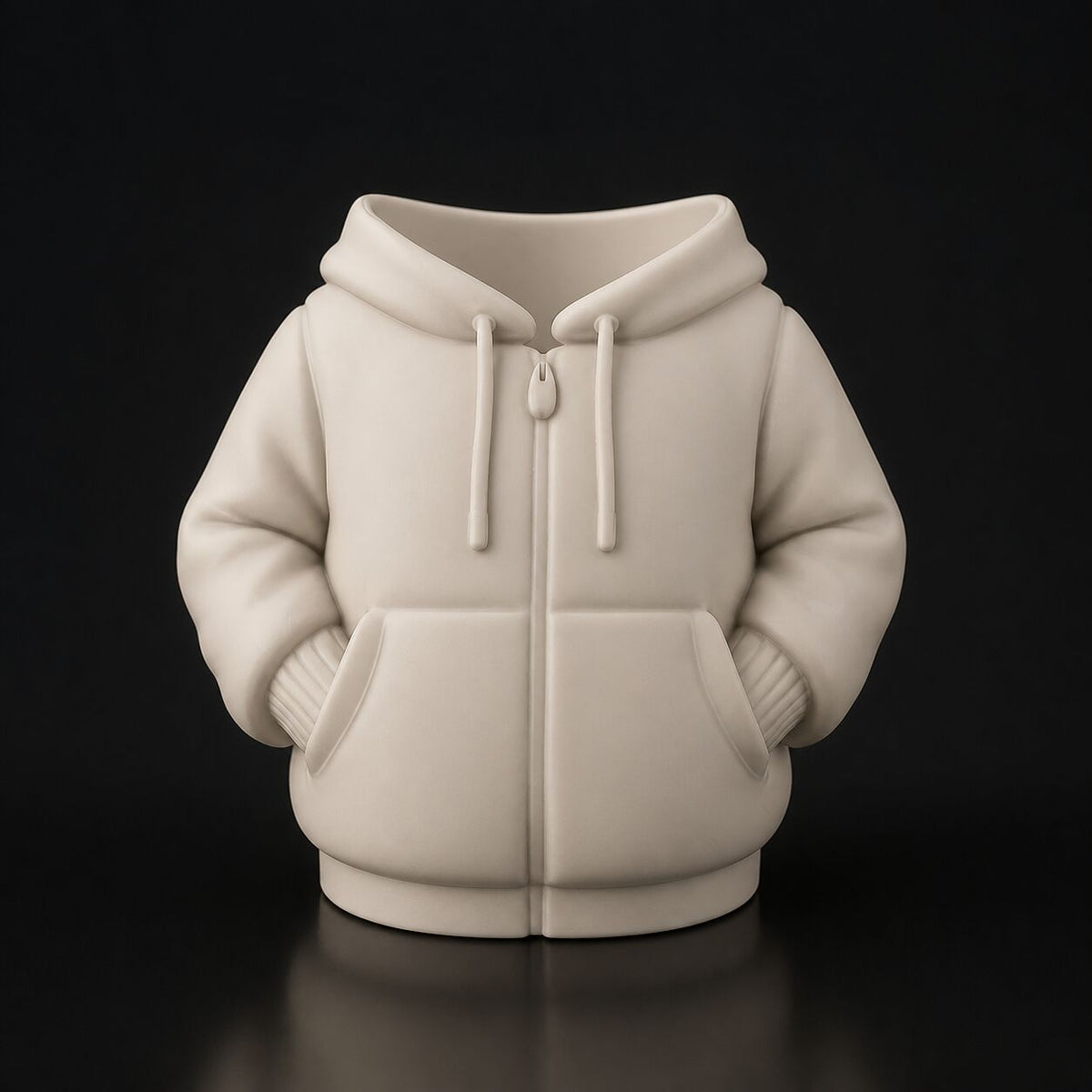 Puffer Jacket Holder in Bone White