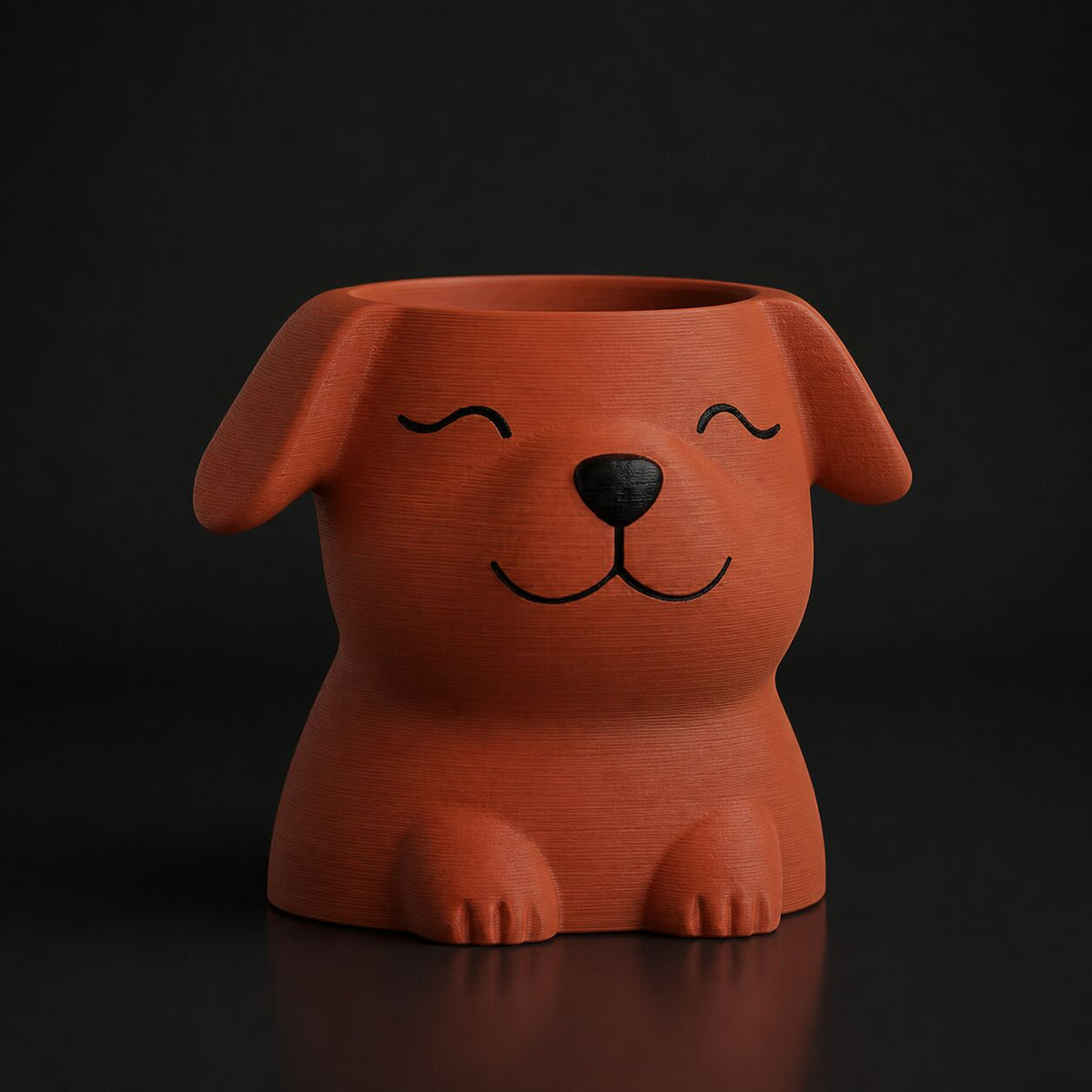 Puppy Planter Pot Brown
