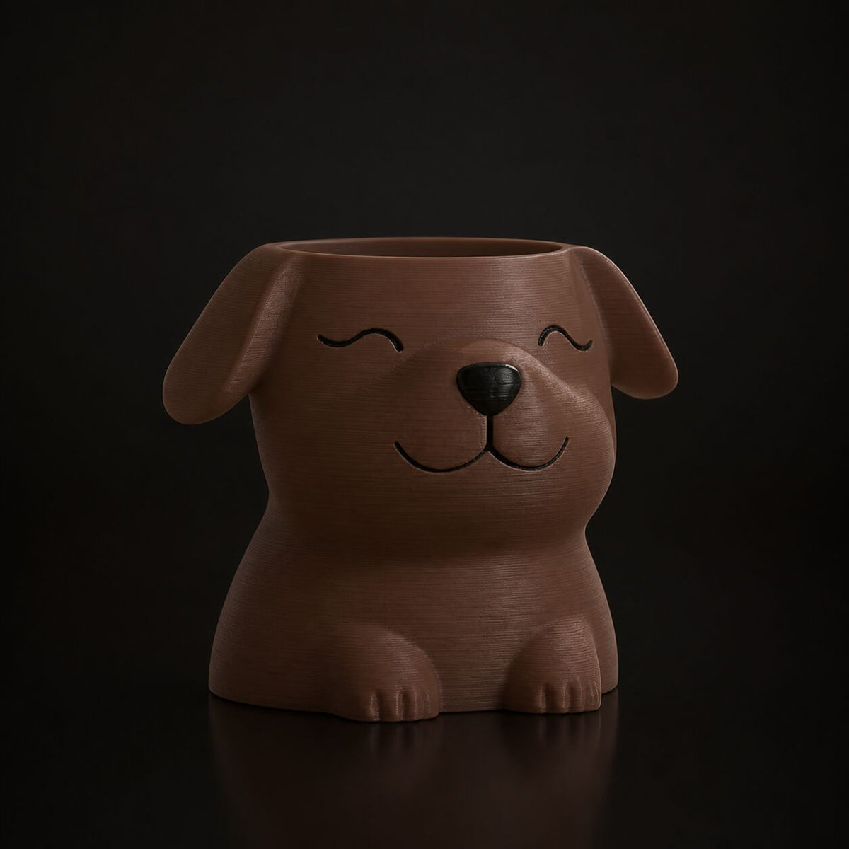 Puppy Planter Pot Cocoa Brown