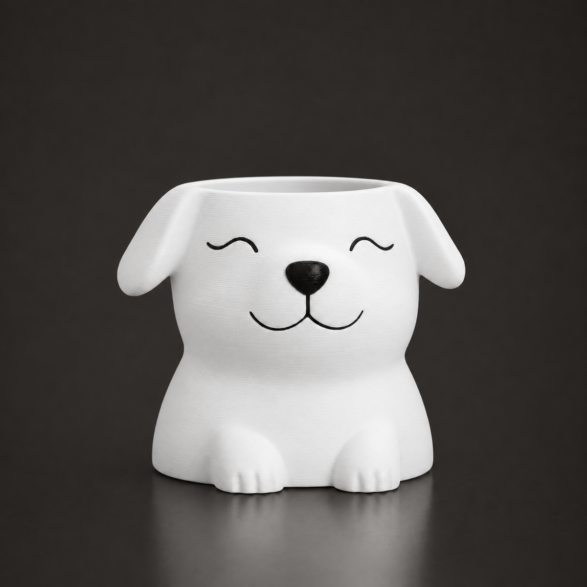 Puppy Planter Pot White