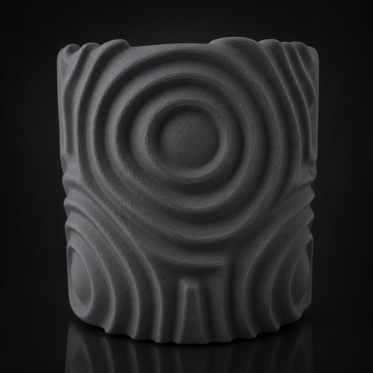 Ripple Planter Pot (01 Unit) (Only pot) Ashen Concrete