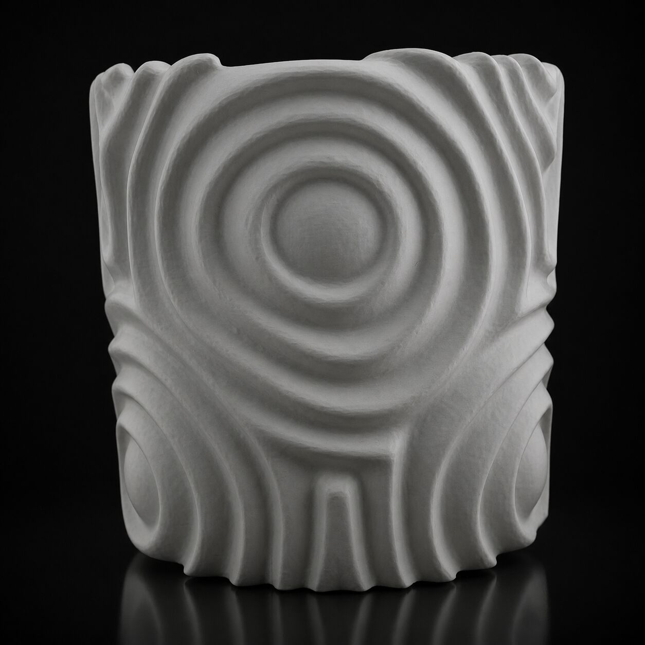 Ripple Planter Pot (01 Unit) (Only pot) Gray