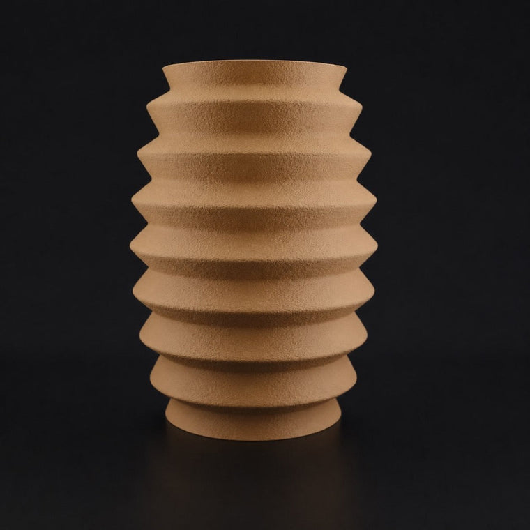 Ripple Vase Caramel