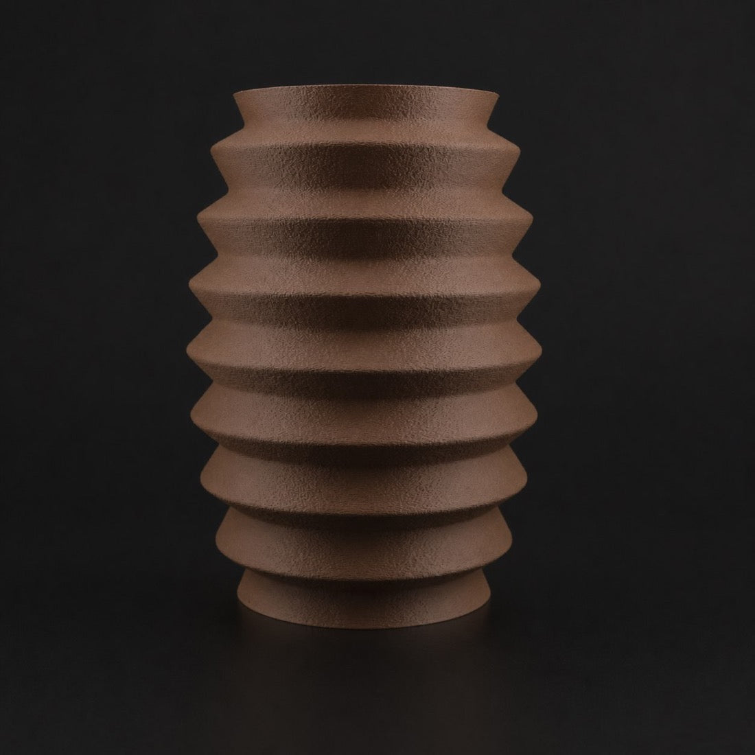 Ripple Vase in Cocoa Brown finish