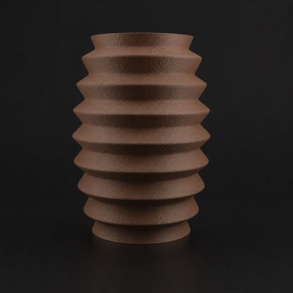 Ripple Vase in Cocoa Brown finish