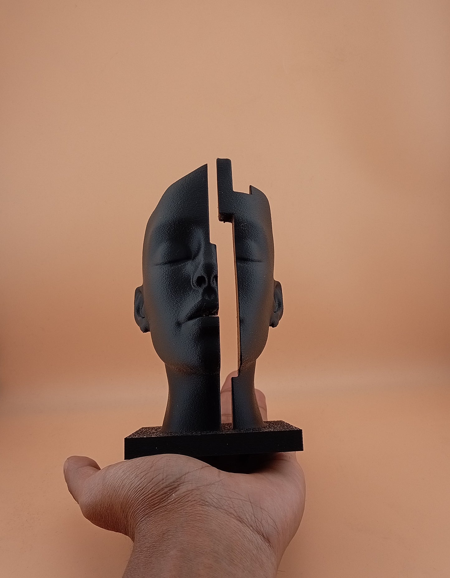 Mind Gap Abstract Face Sculpture
