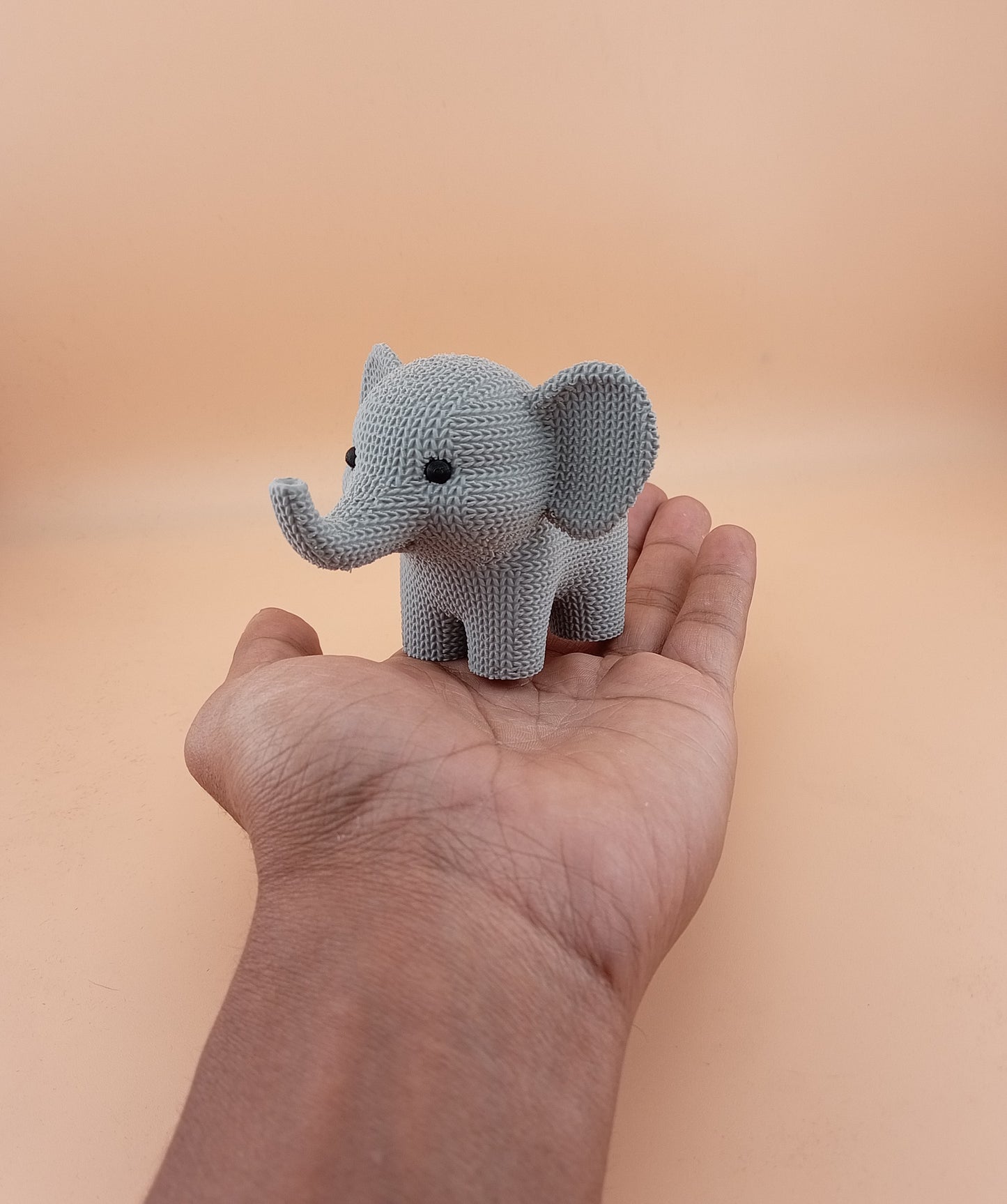 Cute Knitted Elephant (it's not a cotton product, the outer texture is knitted)