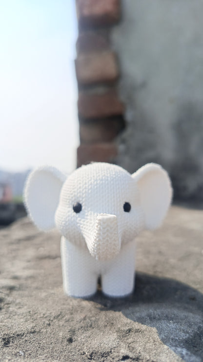 Cute Knitted Elephant (it's not a cotton product, the outer texture is knitted)