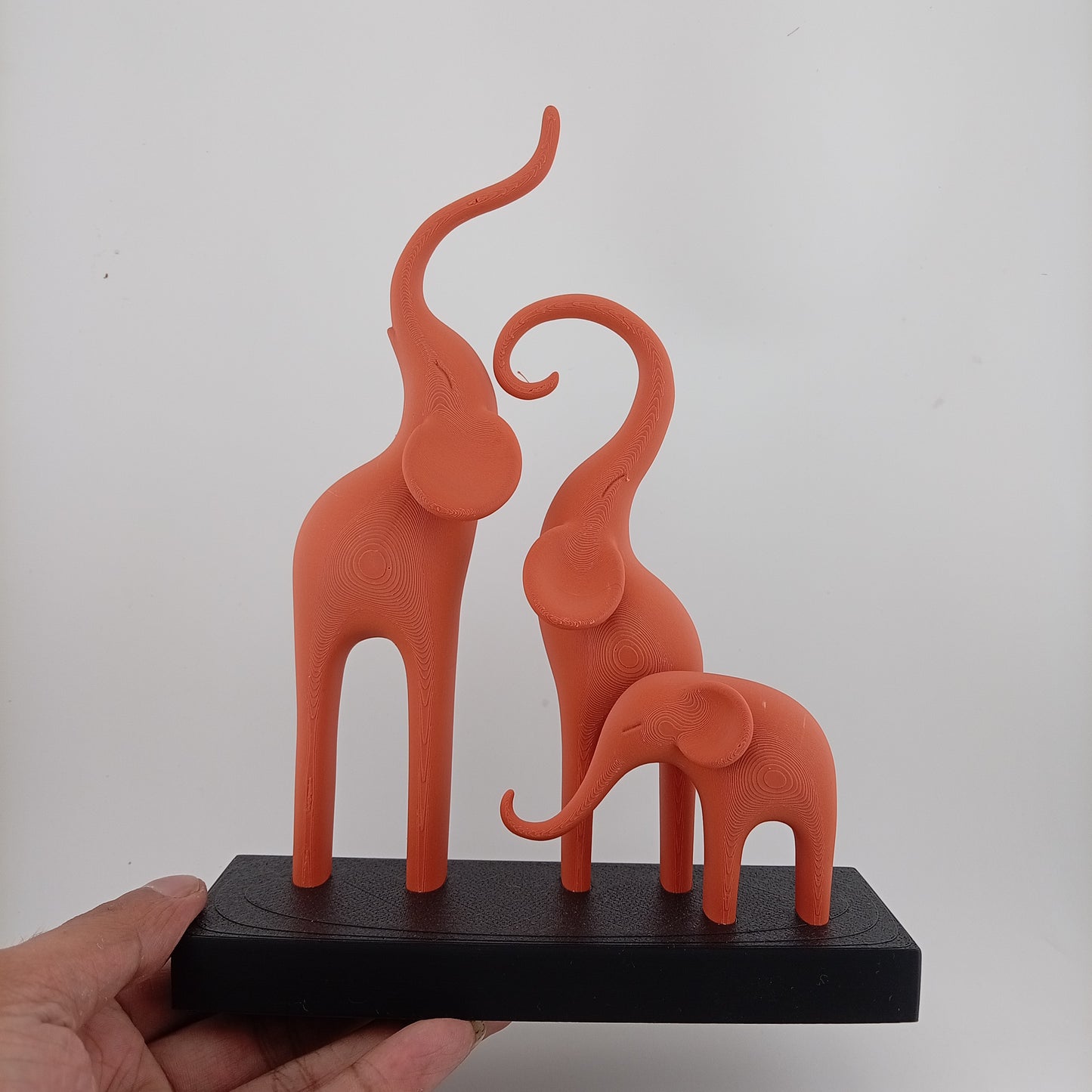 Minimalist Elephant Family Sculpture