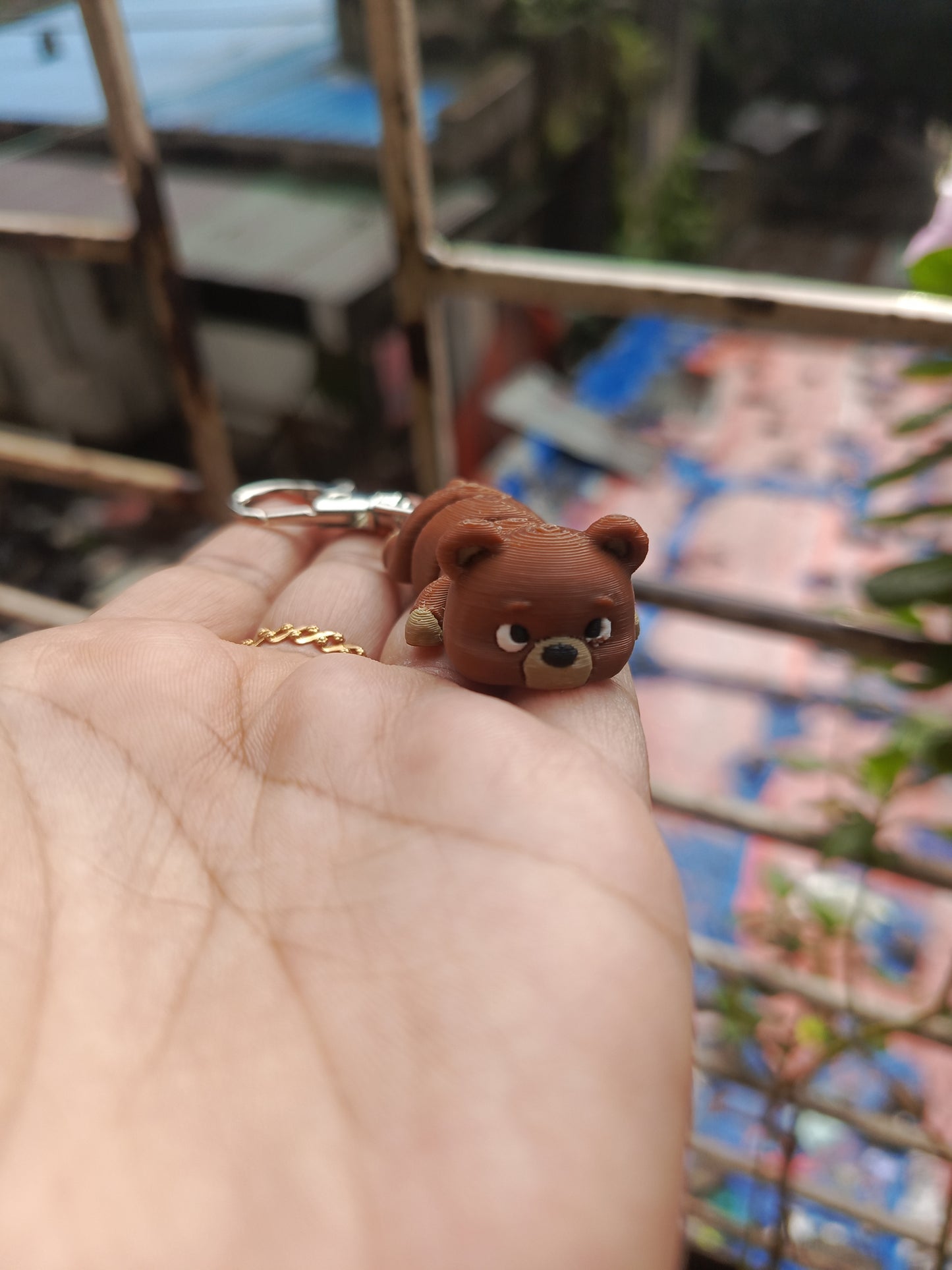 Sleepy Bear keychain