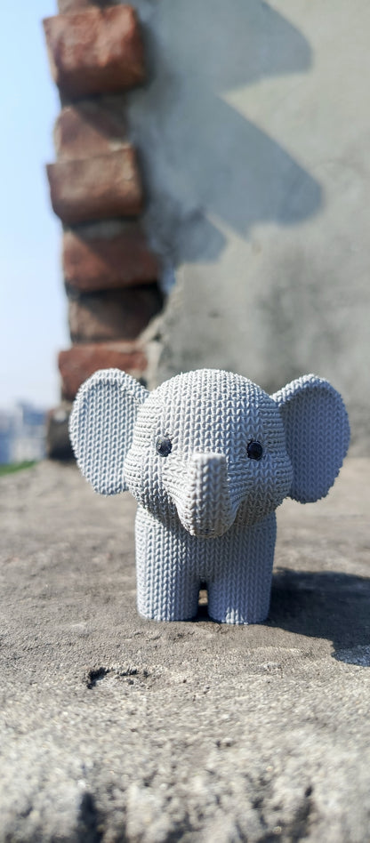 Cute Knitted Elephant (it's not a cotton product, the outer texture is knitted)