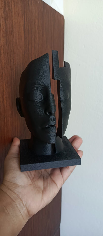 Mind Gap Abstract Face Sculpture