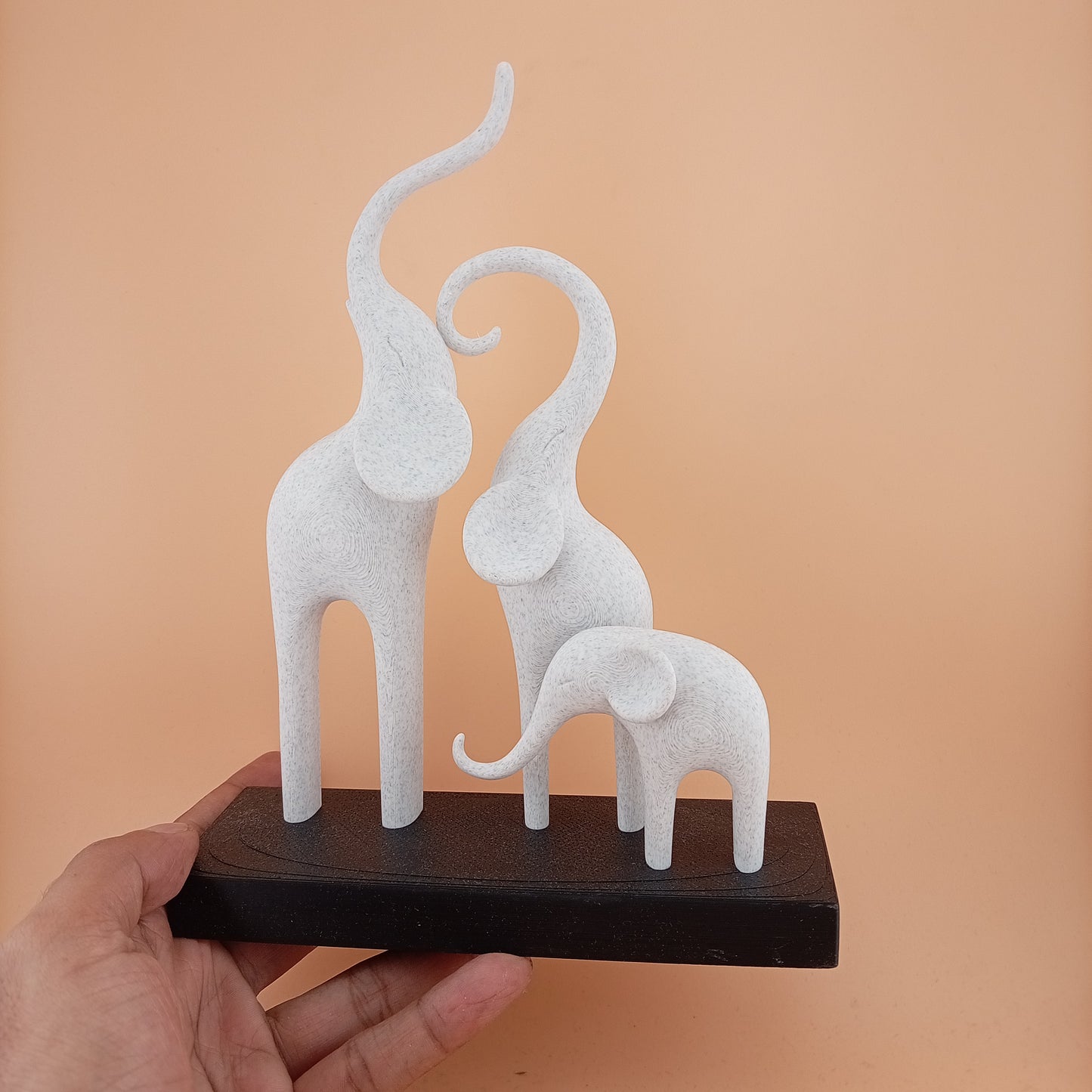 Minimalist Elephant Family Sculpture