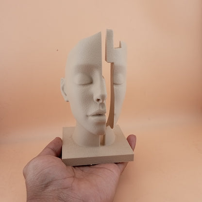 Mind Gap Abstract Face Sculpture