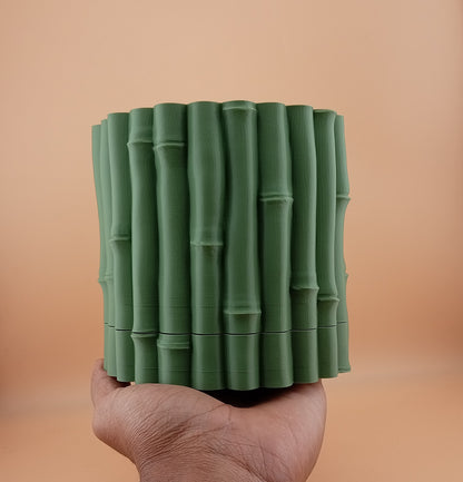Bamboo Planter with Hidden Drip Tray