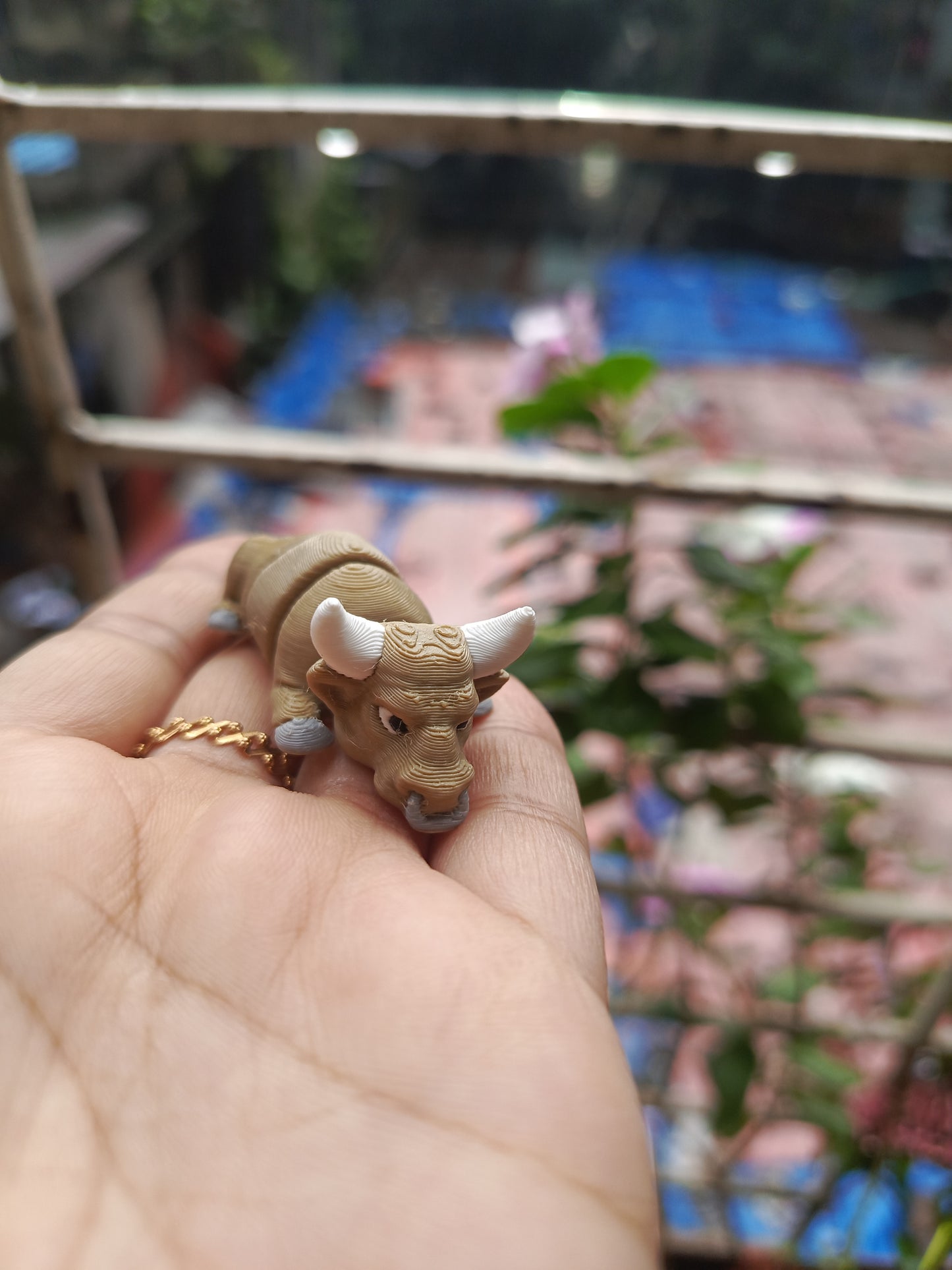 Bull Keychain