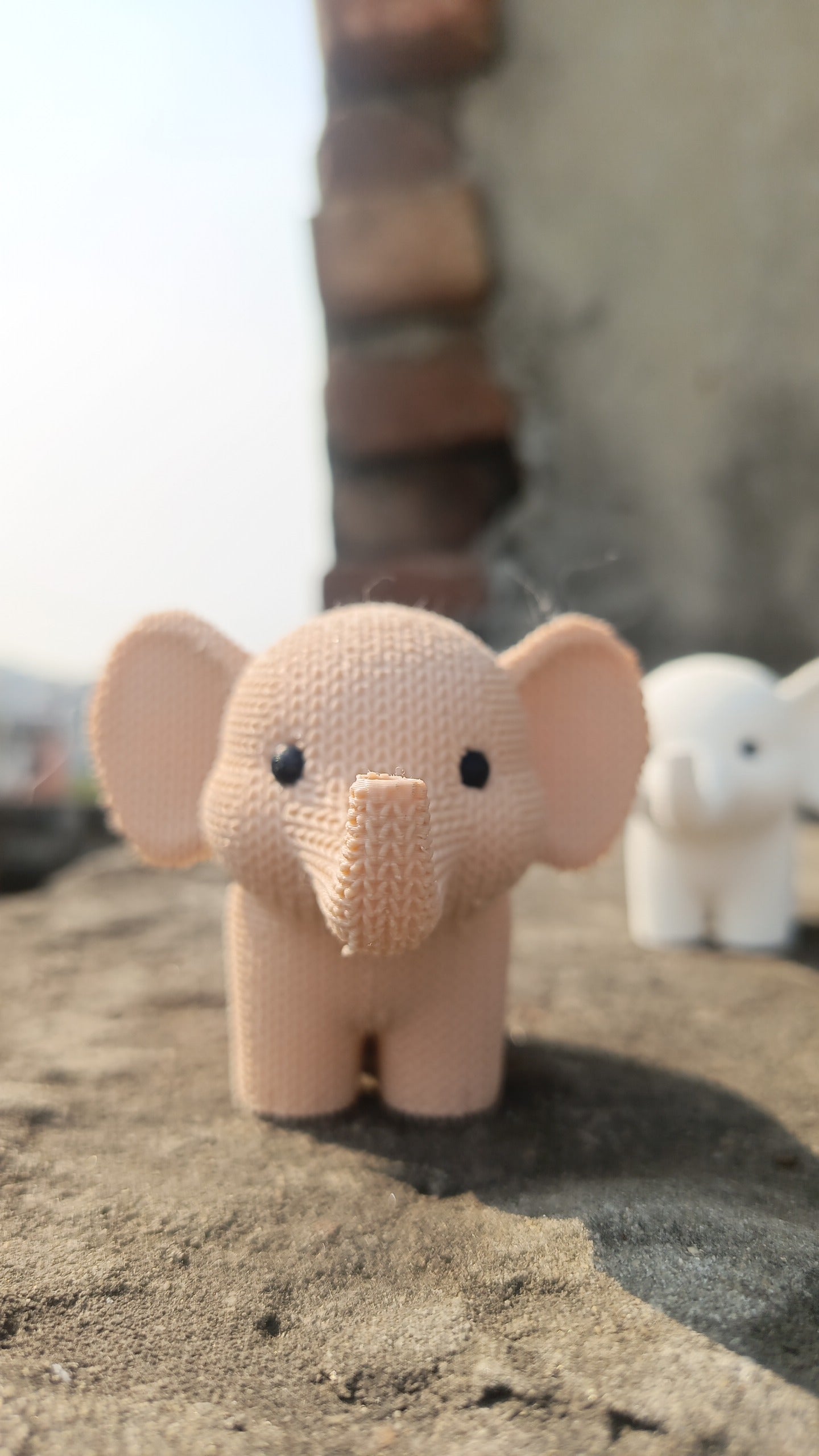 Cute Knitted Elephant (it's not a cotton product, the outer texture is knitted)