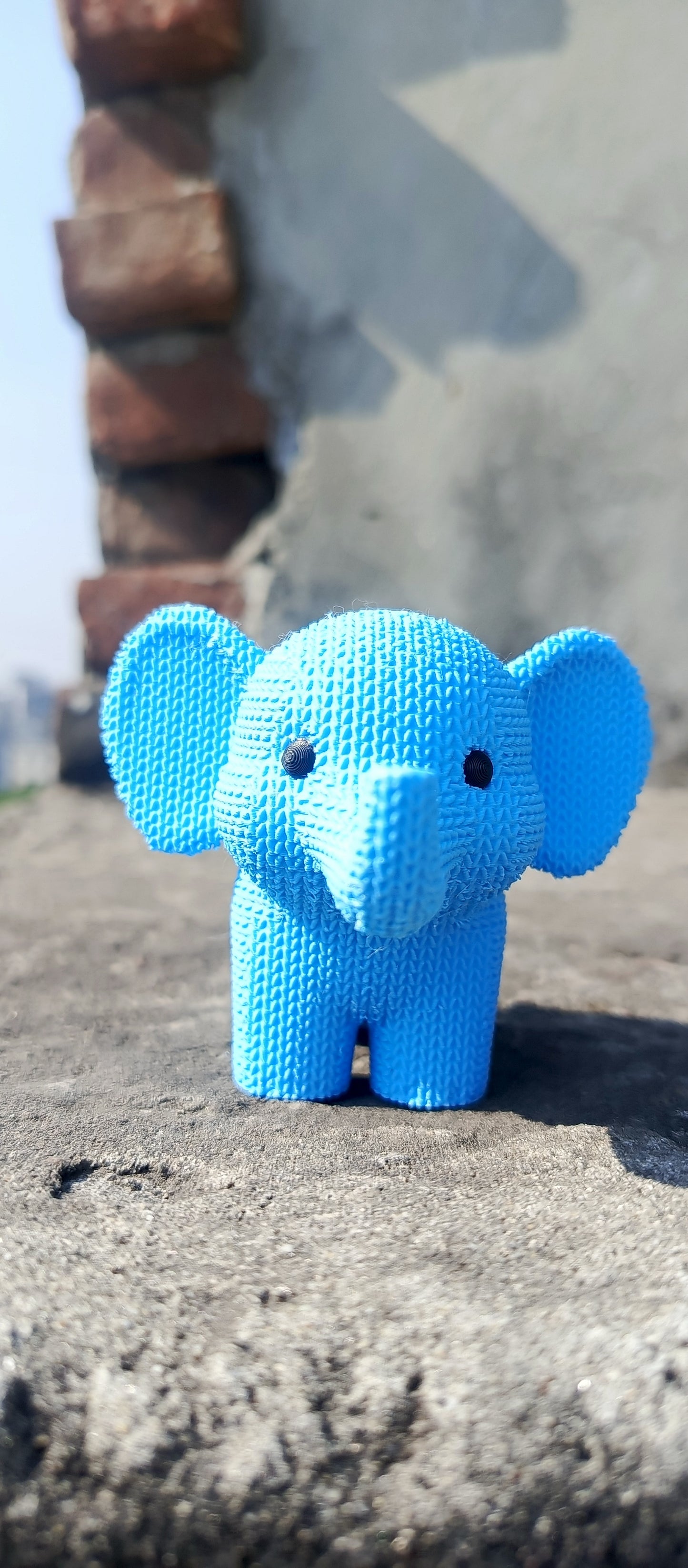 Cute Knitted Elephant (it's not a cotton product, the outer texture is knitted)