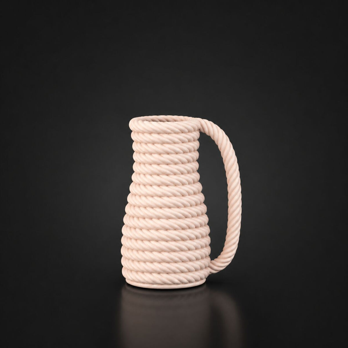 Rope Vase Matte Beige