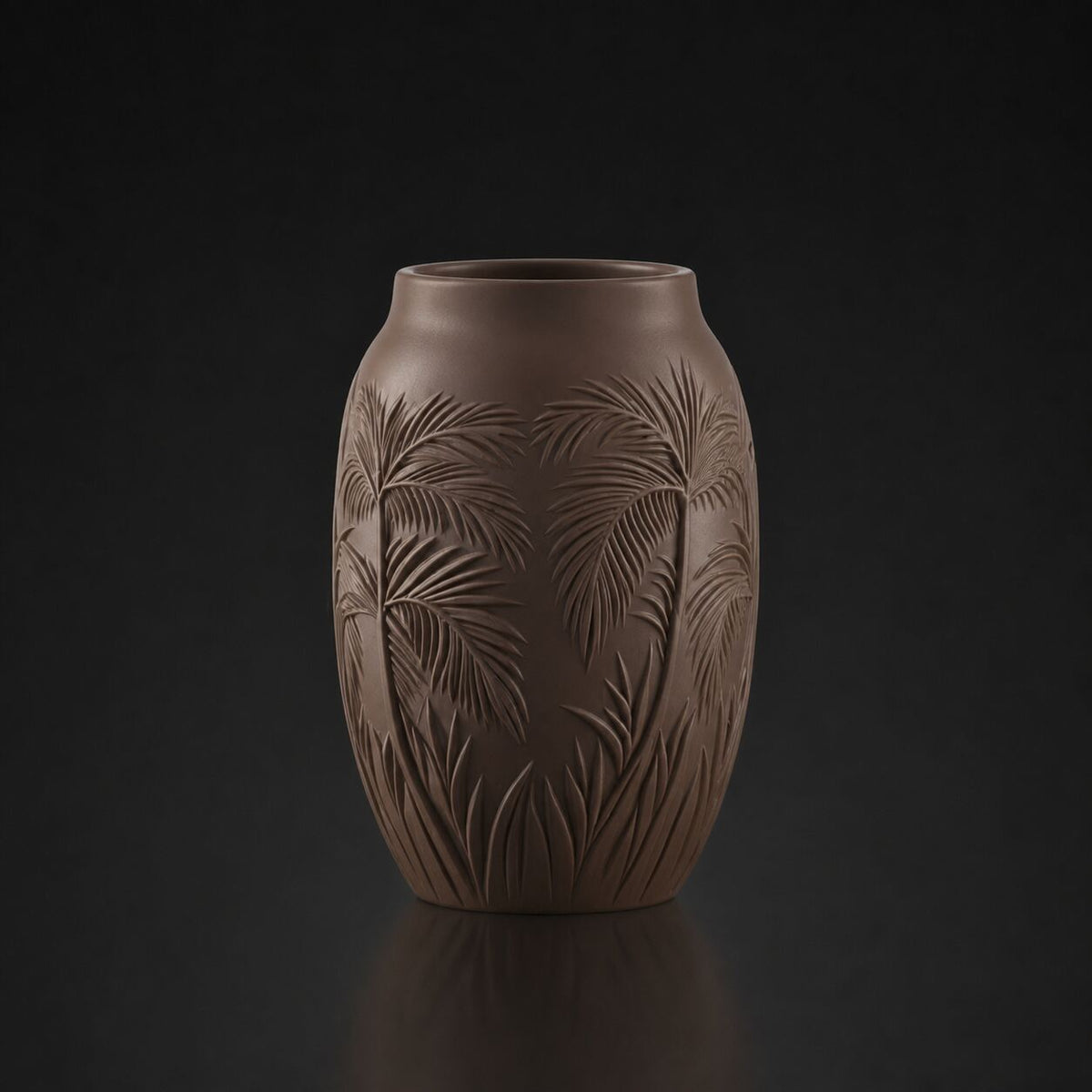 Sand Palm Serenity Vase Cocoa Brown