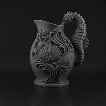 Seahorse Vase ashen-concrete