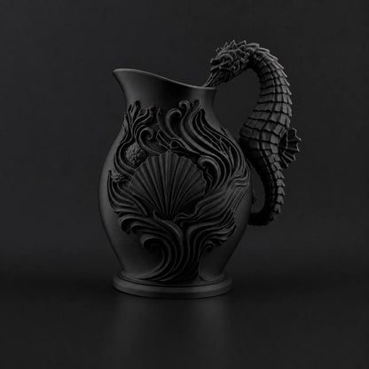 Seahorse Vase black