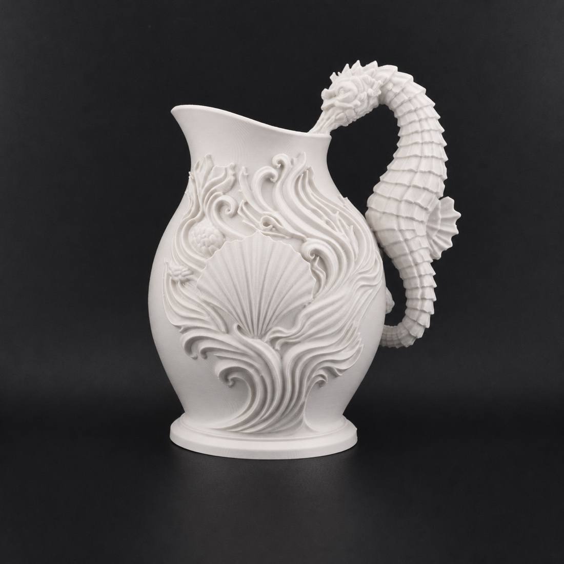 Seahorse Vase bone-white