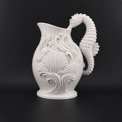Seahorse Vase bone-white