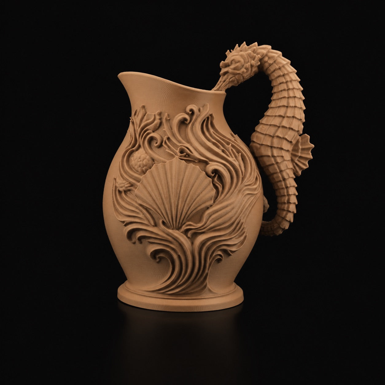 Seahorse Vase caramel