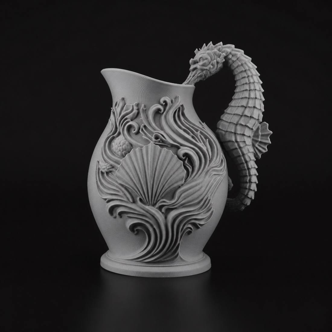 Seahorse Vase gray