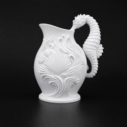 Seahorse Vase white