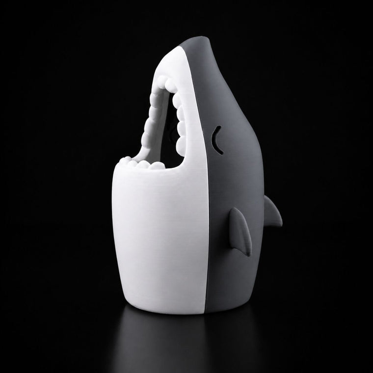 Shark Pencil Holder in Ashen Concrete