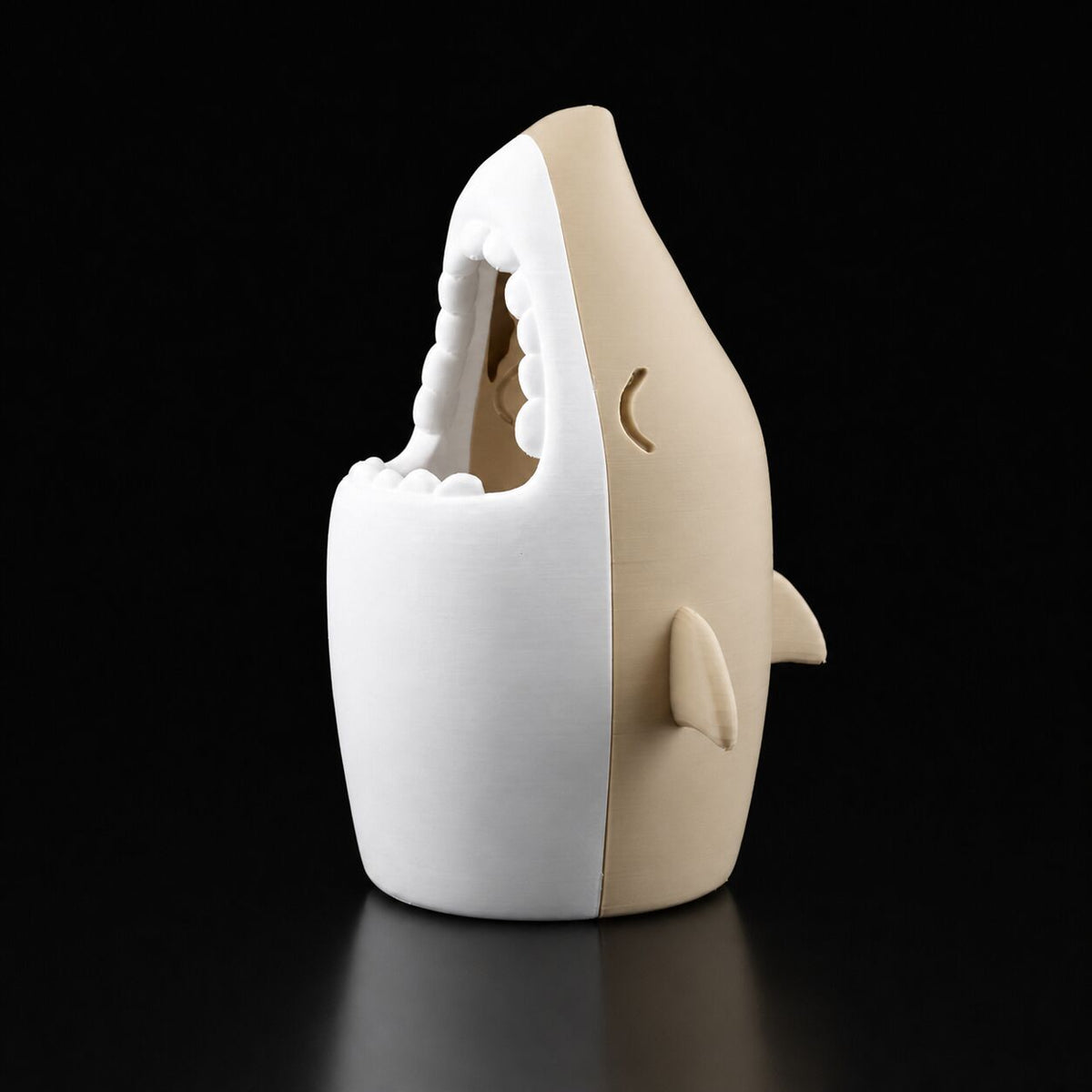 Shark Pencil Holder in Desert Tan