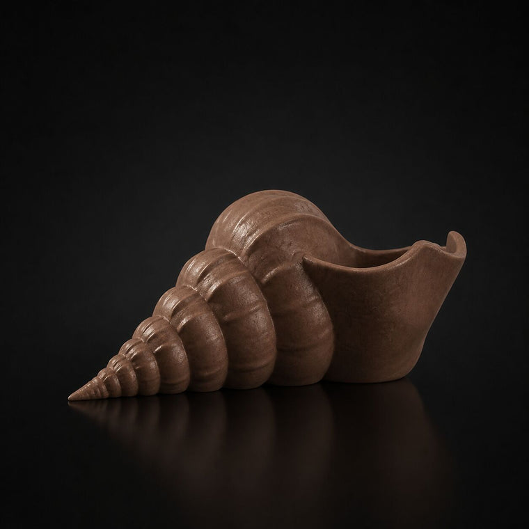 Shell Planter (Only pot) Cocoa Brown